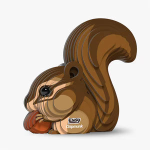 041 EUGY Chipmunk Ardilla | De Cáscara de Nuez | atención, tolerancia a la frustración, motricidad fina, sostenibilidad