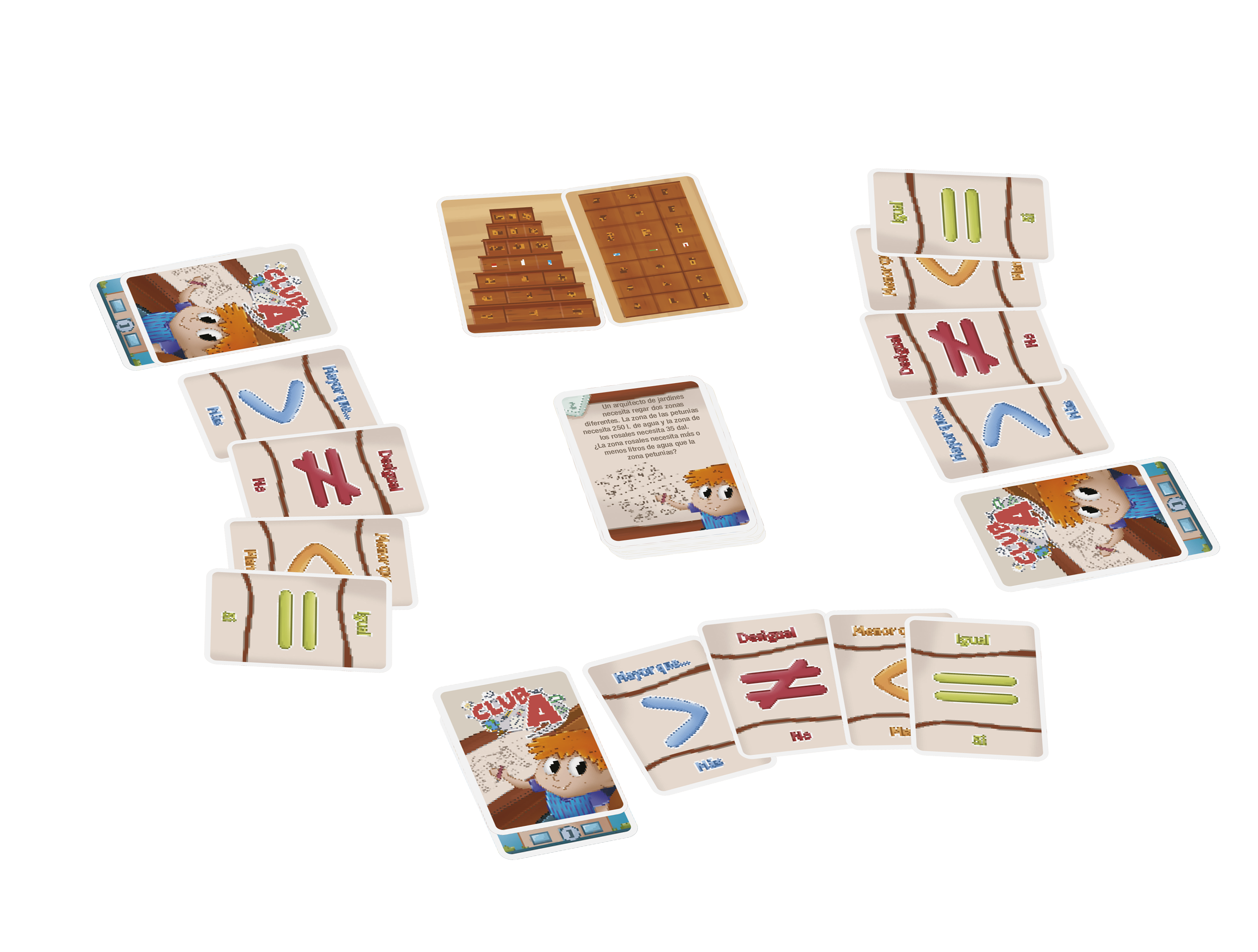 Cartas Club A Juan el Arquitecto de Átomo | De Cáscara de Nuez | juego educativo, matemáticas, medidas, lógica, resolución de problemas, aprendizaje, construcción