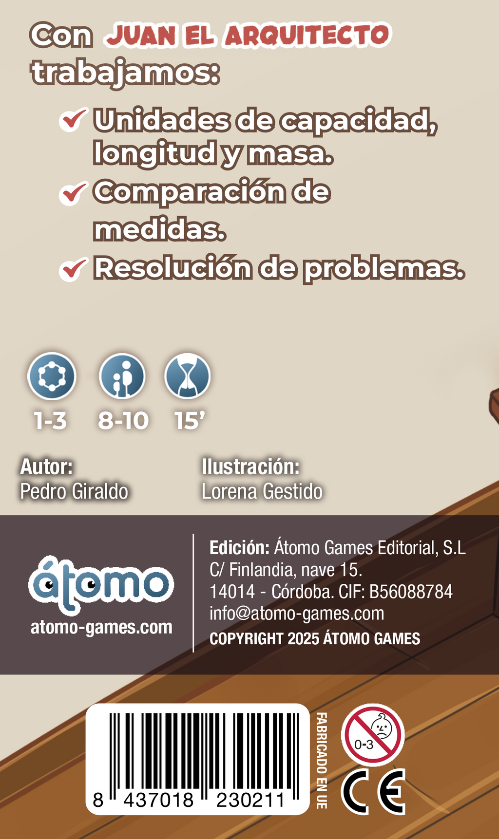 Cartas Club A Juan el Arquitecto de Átomo | De Cáscara de Nuez | juego educativo, matemáticas, medidas, lógica, resolución de problemas, aprendizaje, construcción