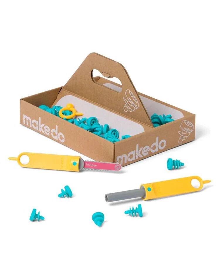 Makedo Explorer 50 piezas | De Cáscara de Nuez | creatividad, sostenibilidad, autonomía, estimulación cognitiva