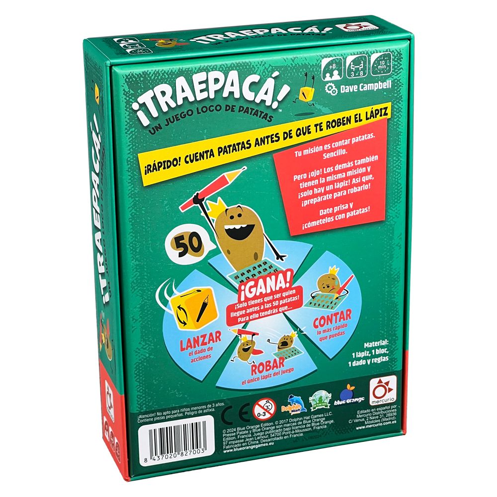 Traepacá de Mercurio | De Cáscara de Nuez | lenguaje, comunicación, habilidades sociales, creatividad, control de impulsos, party game