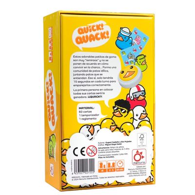 Quick Quack de Mercurio | De Cáscara de Nuez | observación, rapidez visual, atención, party games, habilidades sociales, control de impulsos, tolerancia a la frustración, estimulación, profesionales.