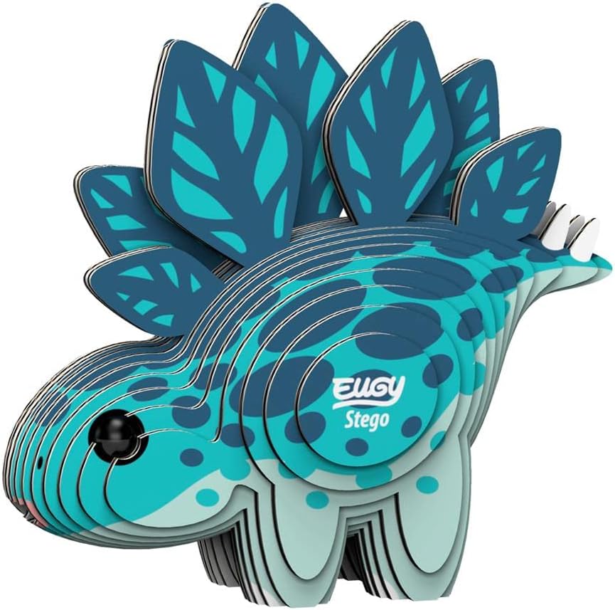 007 EUGY Stegosaurio | De Cáscara de Nuez | estimulación cognitiva, respeto, motricidad fina, sostenibilidad