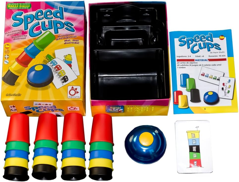 Speed Cups de Mercurio | De Cáscara de Nuez | concentración, habilidades sociales, atención, tolerancia a la frustración