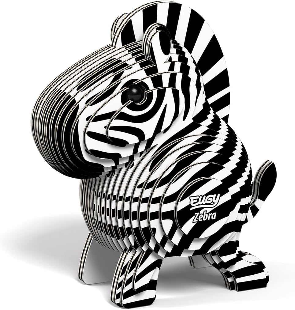 011 EUGY Zebra | De Cáscara de Nuez | atención, tolerancia a la frustración, motricidad fina, sostenibilidad