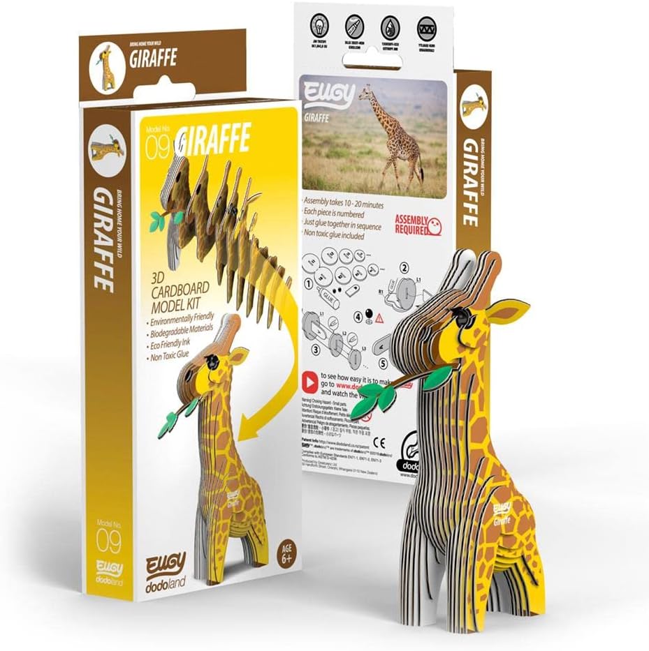 09 EUGY Giraffe | De Cáscara de Nuez | atención, autonomía, motricidad fina, sostenibilidad
