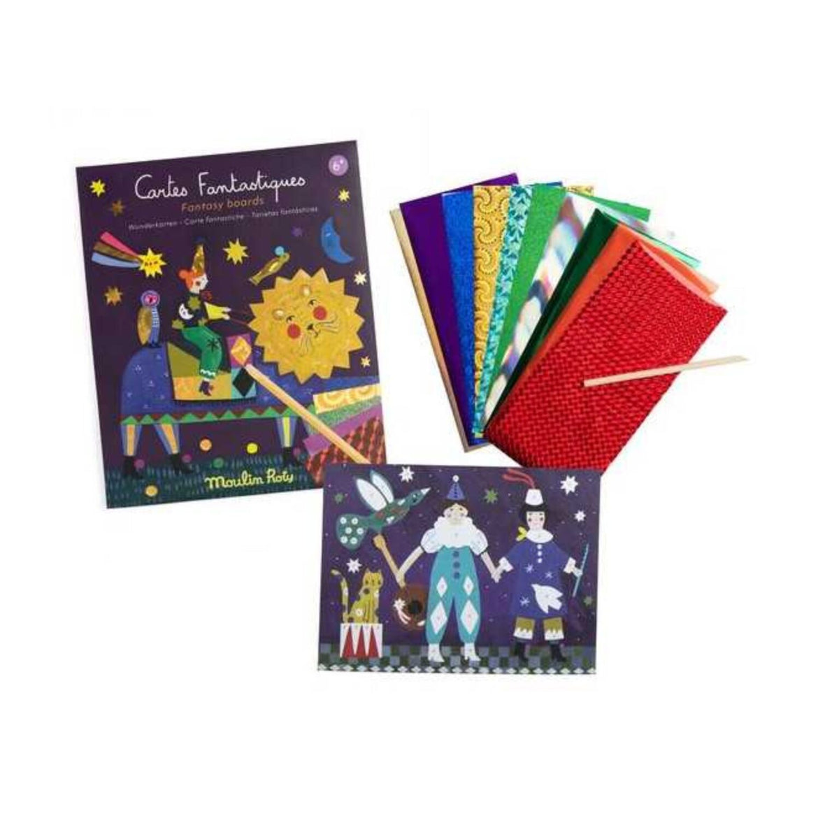 Cartas Fantásticas Cometas Fugaces de Moulin Roty|De Cáscara de Nuez | motricidad, manualidades, destreza,  creatividad, atención, concentración, decoración.