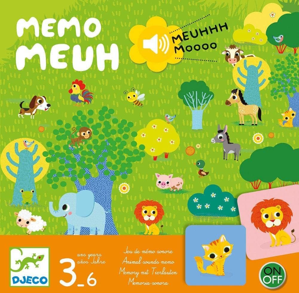 Memo Meuh de Djeco | De Cáscara de Nuez | concentración, estimulación cognitiva, atención, escucha activa, memoria, habilidades sociales	
