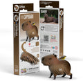 120 EUGY Capybara – Figura 3D de cartón reciclable | De Cáscara de Nuez | manualidades, motricidad fina, concentración, montaje, juguete ecológico, coleccionable