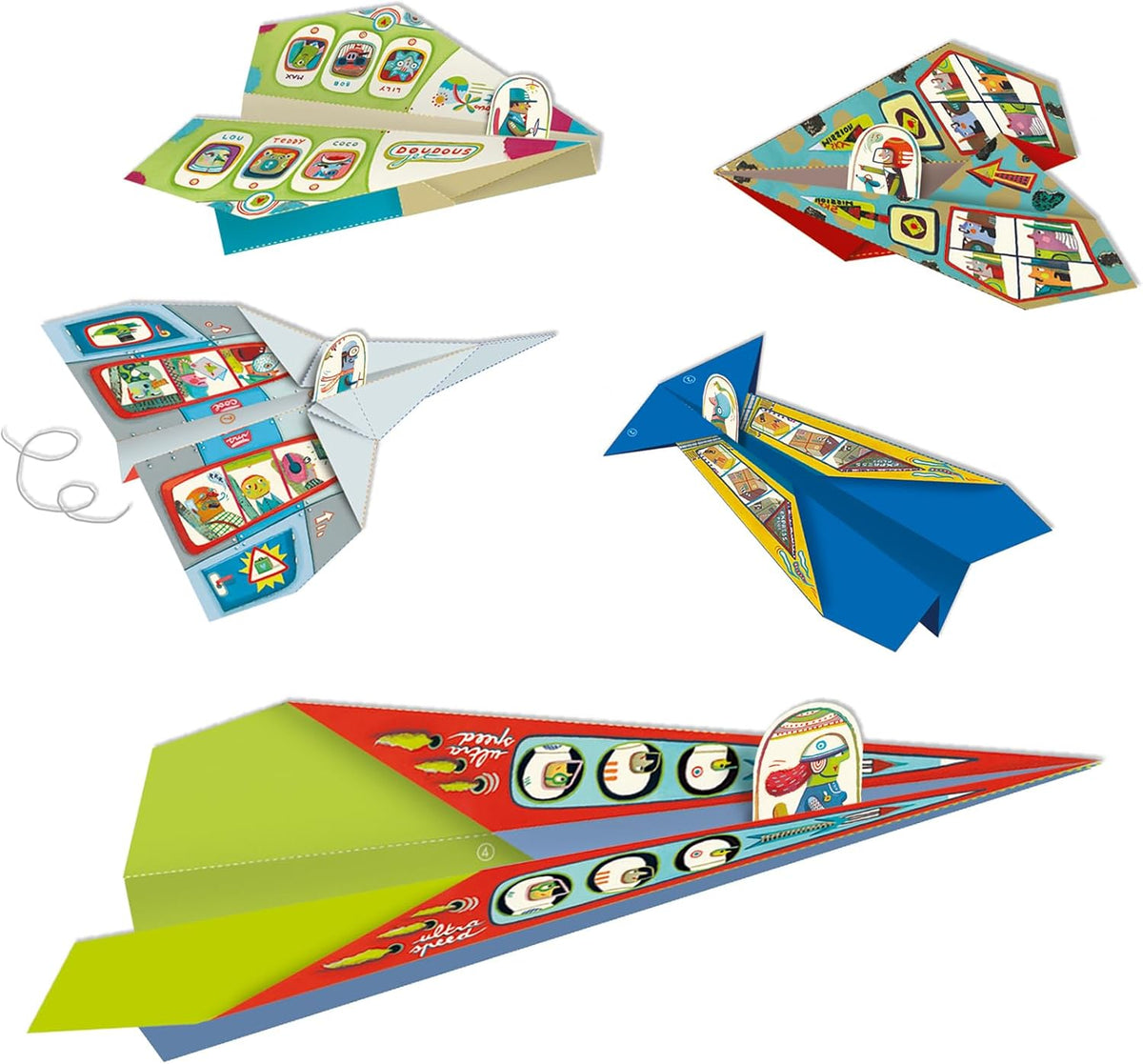 Origami aviones de Djeco | De Cáscara de Nuez | concentración, motricidad fina, tolerancia a la frustración, creatividad