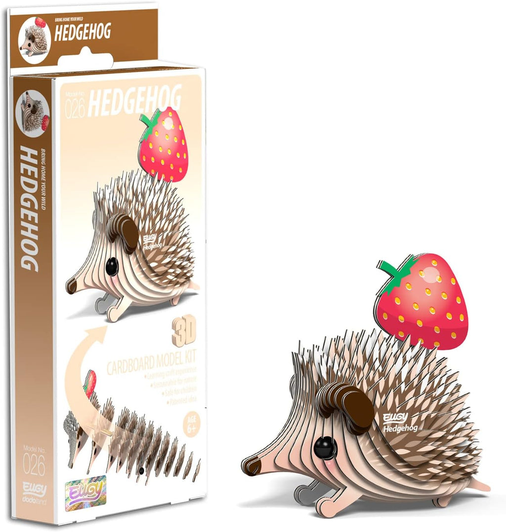 026 EUGY Hedgehog Erizo | De Cáscara de Nuez | creatividad, motricidad fina, concentración, sostenibilidad