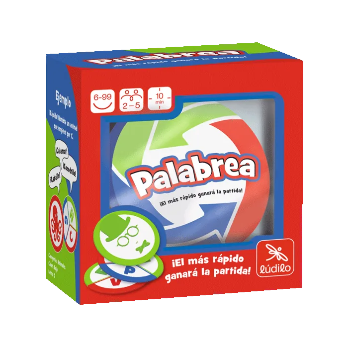 Palabrea | De Cáscara de Nuez | Concentración, Lenguaje, Lógica, Percepción visual, Velocidad, Velocidad de procesamiento, juegos formato viaje, profesionales, estimulación, atención, habilidades sociales, control de impulsos, tolerancia a la frustración.