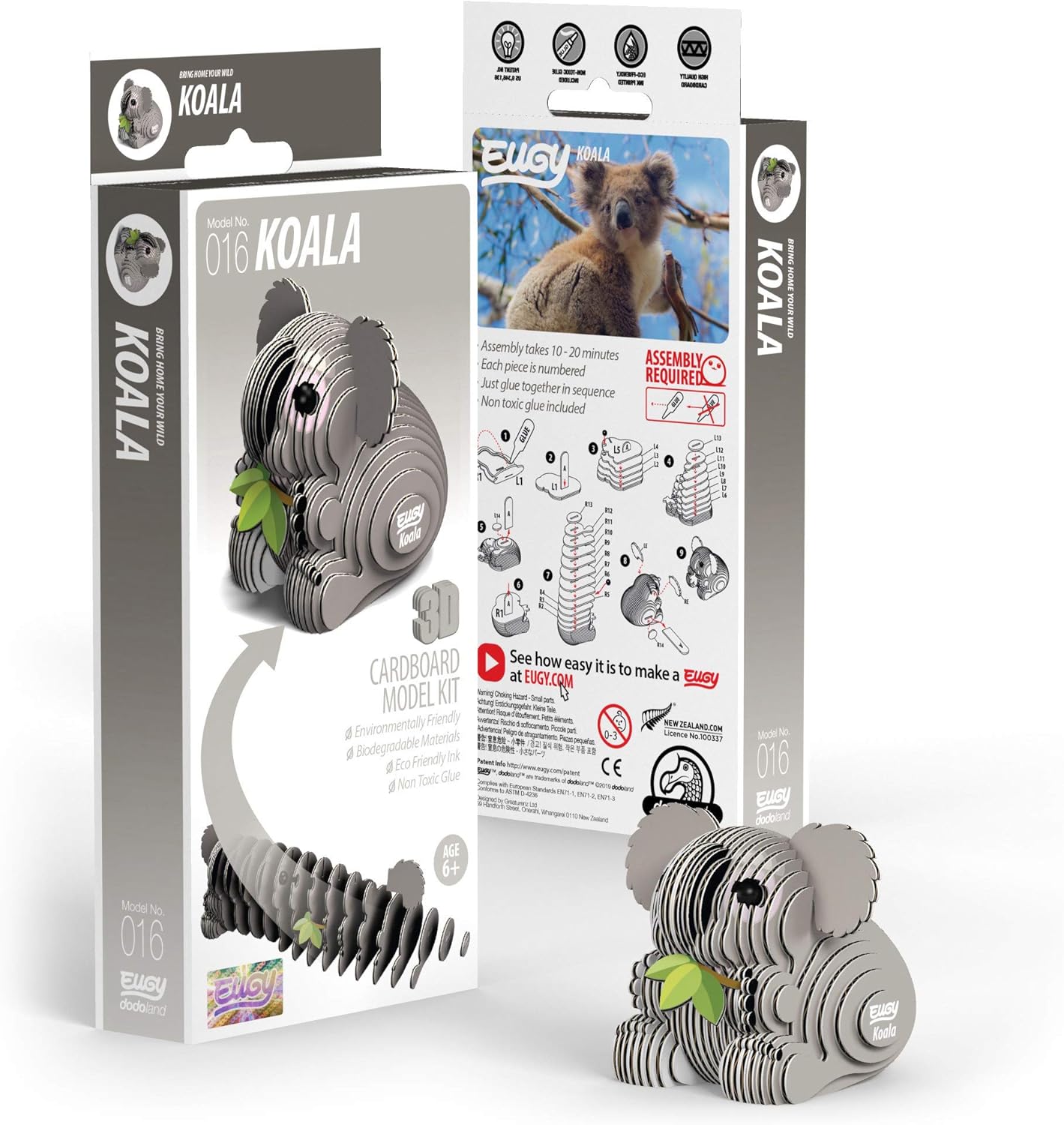 016 EUGY Koala | De Cáscara de Nuez | creatividad, motricidad fina, concentración, sostenibilidad