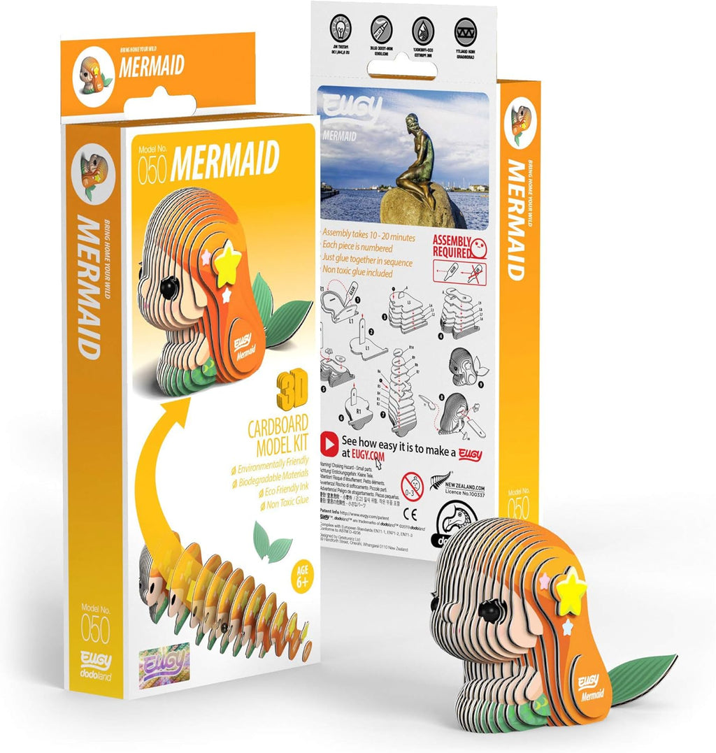 050 EUGY Mermaid | De Cáscara de Nuez | concentración, motricidad fina, sostenibilidad, creatividad