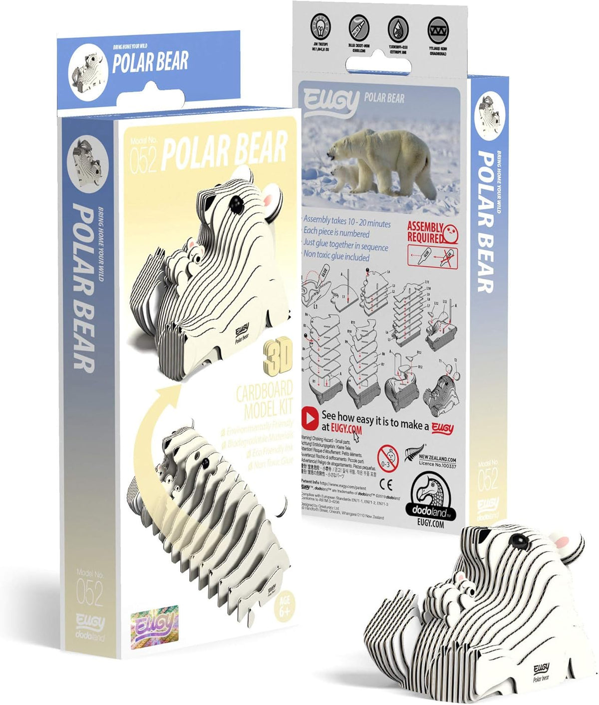 052 EUGY Polar Bear | De Cáscara de Nuez | concentración, respeto, motricidad fina, sostenibilidad