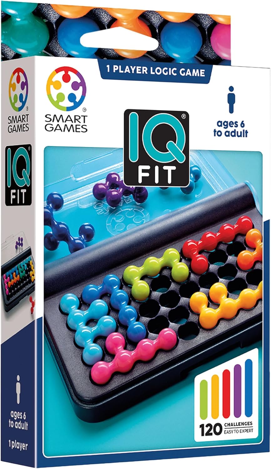 IQ FIT Smart Games – Juego de lógica y visión espacial con piezas de colores | De Cáscara de Nuez | puzzle, lógica, visión espacial, concentración, Smart Games