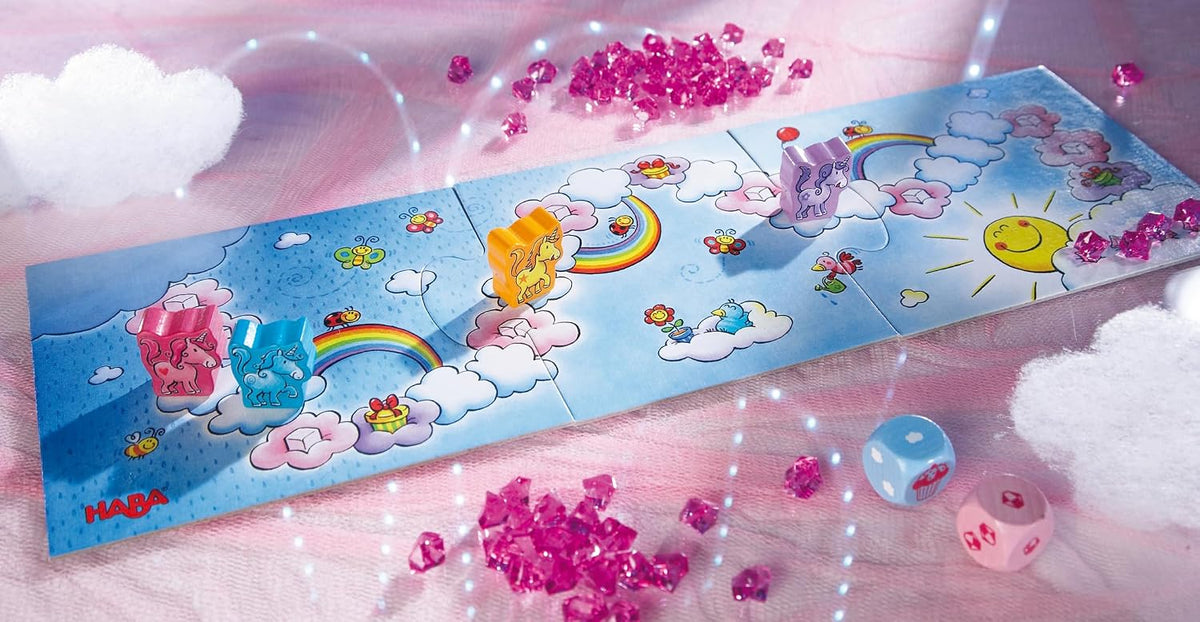 Unicornio Destello El tesoro de las nubes de Haba | De Cáscara de Nuez | habilidades sociales, respeto, tolerancia a la frustración, emociones