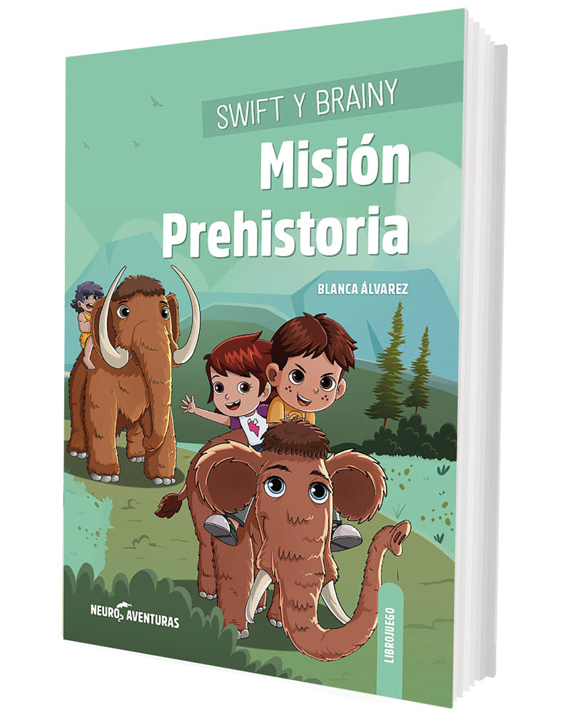 Librouego Misión Prehistoria. Editorial Marcombo | De Cáscara de Nuez | estimulación cognitiva, respeto, concentración, lenguaje
