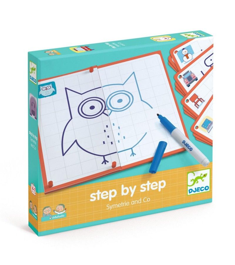 Step by step Simetría de Djeco | De Cáscara de Nuez | estimulación cognitiva, motricidad fina, concentración, creatividad
