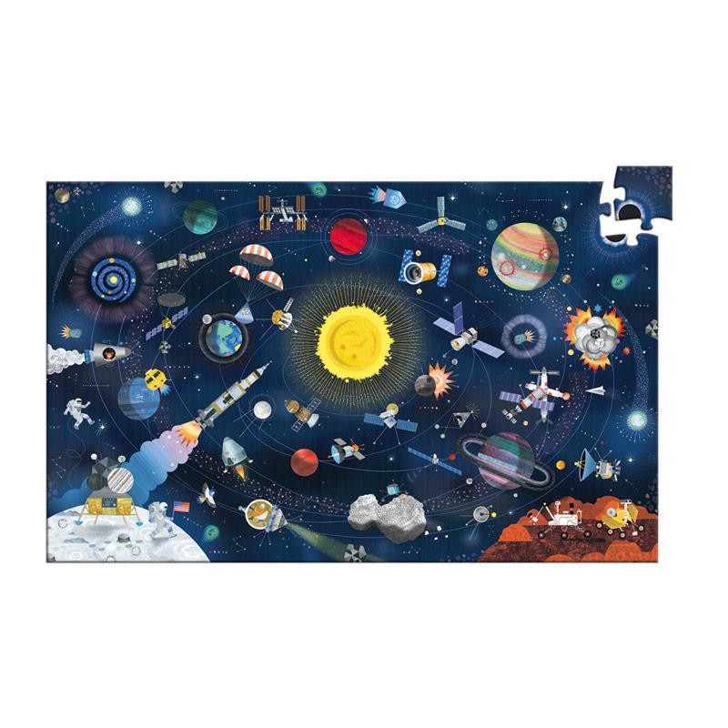 Puzzle Observación El espacio de Djeco | De Cáscara de Nuez | curiosidad, estimulación cognitiva, concentración, atención