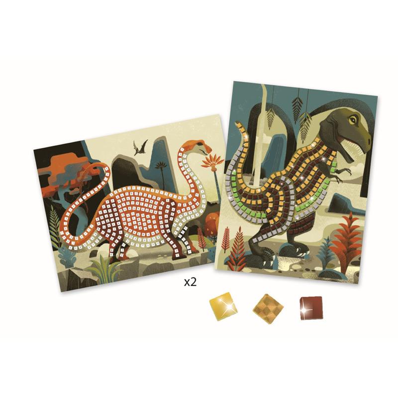 Mosaicos Dinosaurios de Djeco | De Cáscara de Nuez | creatividad, atención, motricidad fina, concentración