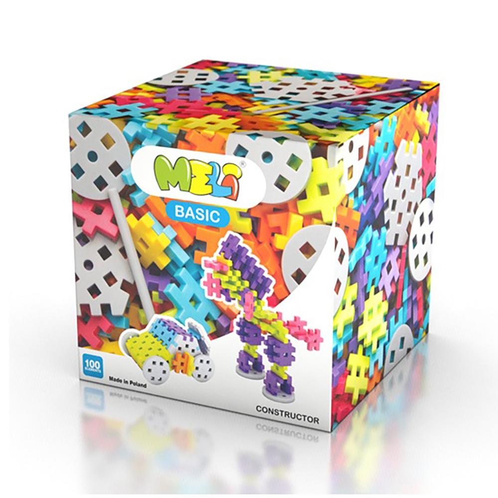 Meli basic constructor 100 piezas | De Cáscara de Nuez | estimulación cognitiva, autonomía, creatividad, concentración