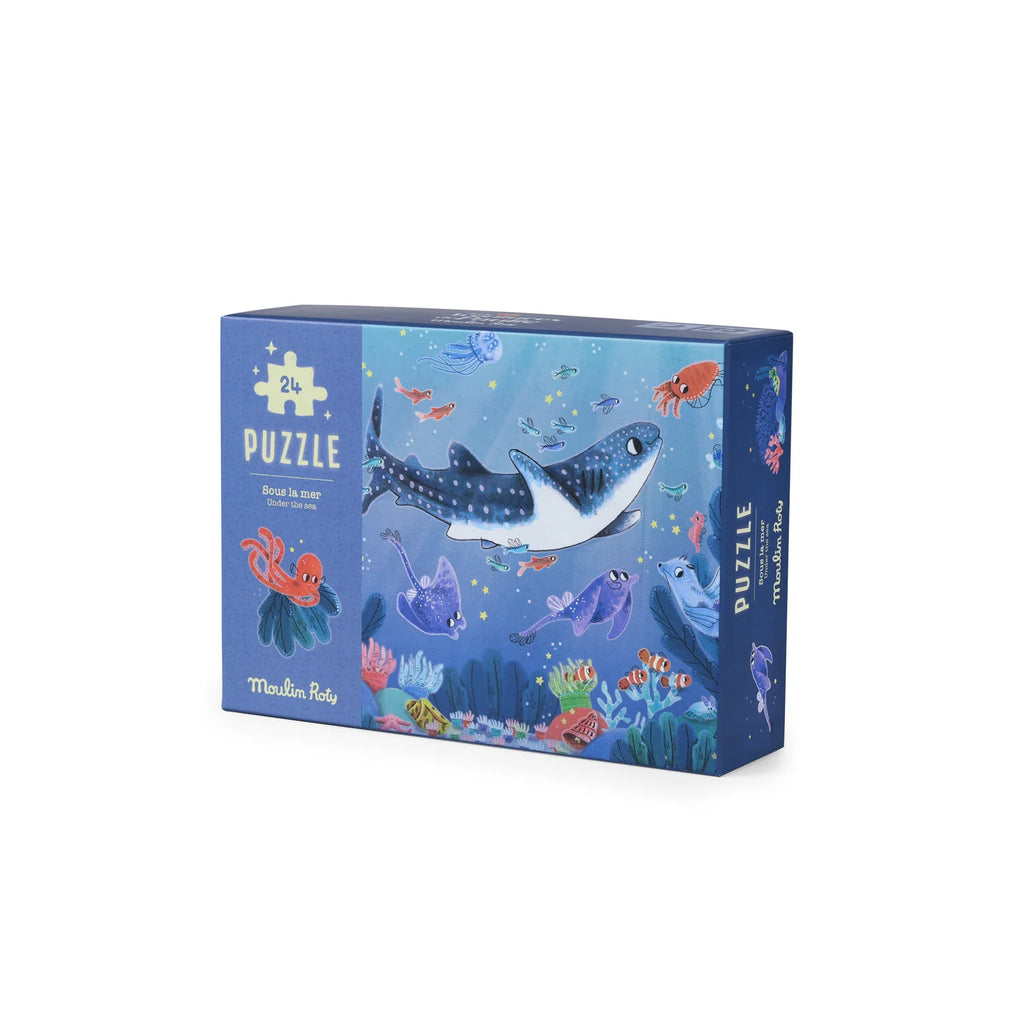 Puzzle fosforescente Bajo el Mar de Moulin Roty | De Cáscara de Nuez | concentración, curiosidad, estimulación cognitiva, atención