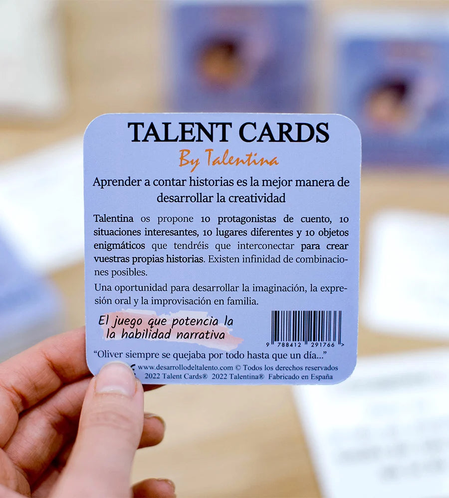 Talent Cards Cuenta| De Cáscara de Nuez |fluidez verbal, imaginación, creatividad, estimulación, profesionales.