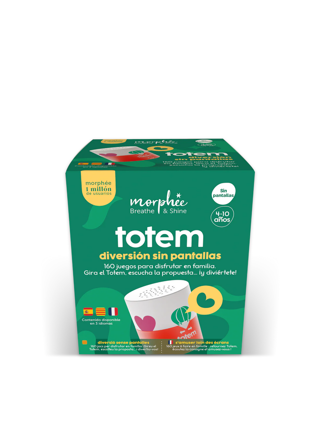 Totem sin pantallas de Morpheé | De Cáscara de Nuez | emociones, autoestima, autonomía, tolerancia a la frustración
