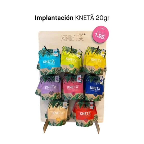 Kneta Plastilina Vegana – Plastilina natural biodegradable de ingredientes veganos, fácil de moldear con textura suave, se seca al aire y envase de PET reciclado | De Cáscara de Nuez | plastilina, 100% vegana y natural, biodegradable, regulación sensorial, motricidad, creatividad, 1 año, larga duración, formato práctico, estimulación táctil, profesionales.
