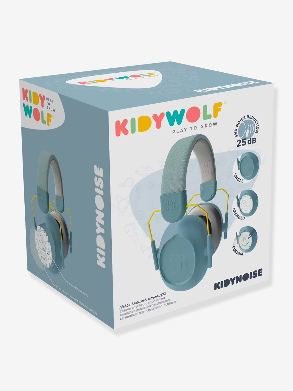 Kidynoise Auriculares Antirruido Kidywolf – Cascos de protección auditiva para niños con reducción de 25dB | De Cáscara de Nuez | auriculares antirruido, sensorial, protección auditiva, Kidywolf