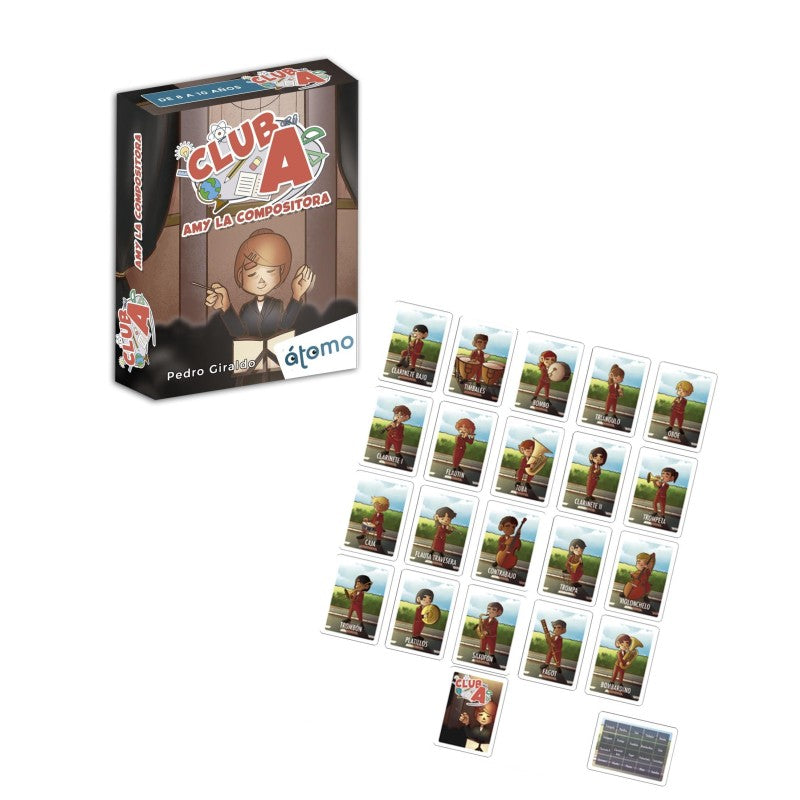 Cartas Club A Amy la Compositora de Átomo | De Cáscara de Nuez | juego cooperativo, música, resolución de problemas, lógica, aprendizaje, orquesta
