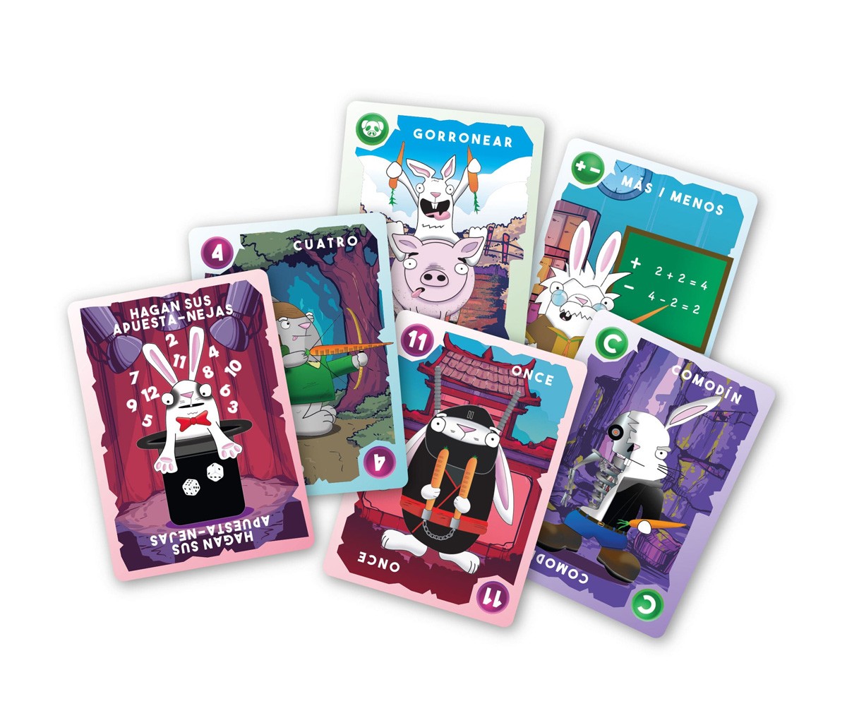 Demasiados Conejos de Ludilo – Juego de cartas y dados para toda la familia | De Cáscara de Nuez | estrategia, cálculo mental, toma de decisiones, juego familiar, dados, cartas

