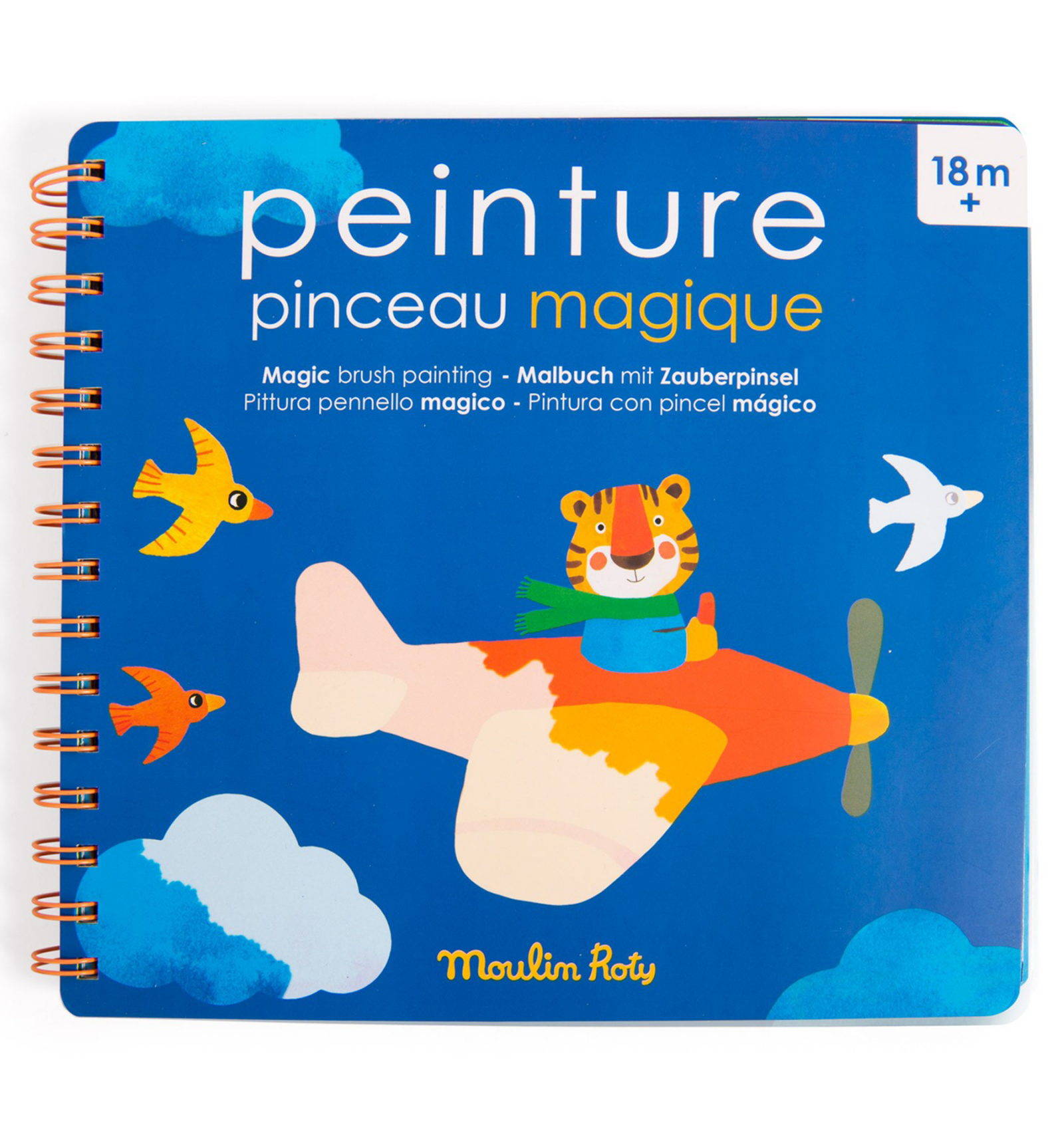 Cuaderno pincel mágico Popipop de Moulin Roty | De Cáscara de Nuez | creatividad, concentración, motricidad fina, juego libre