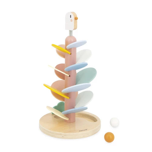 Descensor de pájaros Sweet Cocoon  de Janod| De Cáscara de Nuez | motricidad fina, relación causa-efecto, motricidad, estimulación, atención. 