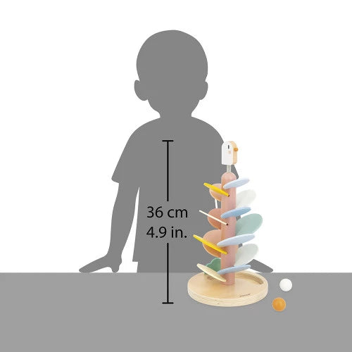 Descensor de pájaros Sweet Cocoon  de Janod| De Cáscara de Nuez | motricidad fina, relación causa-efecto, motricidad, estimulación, atención. 