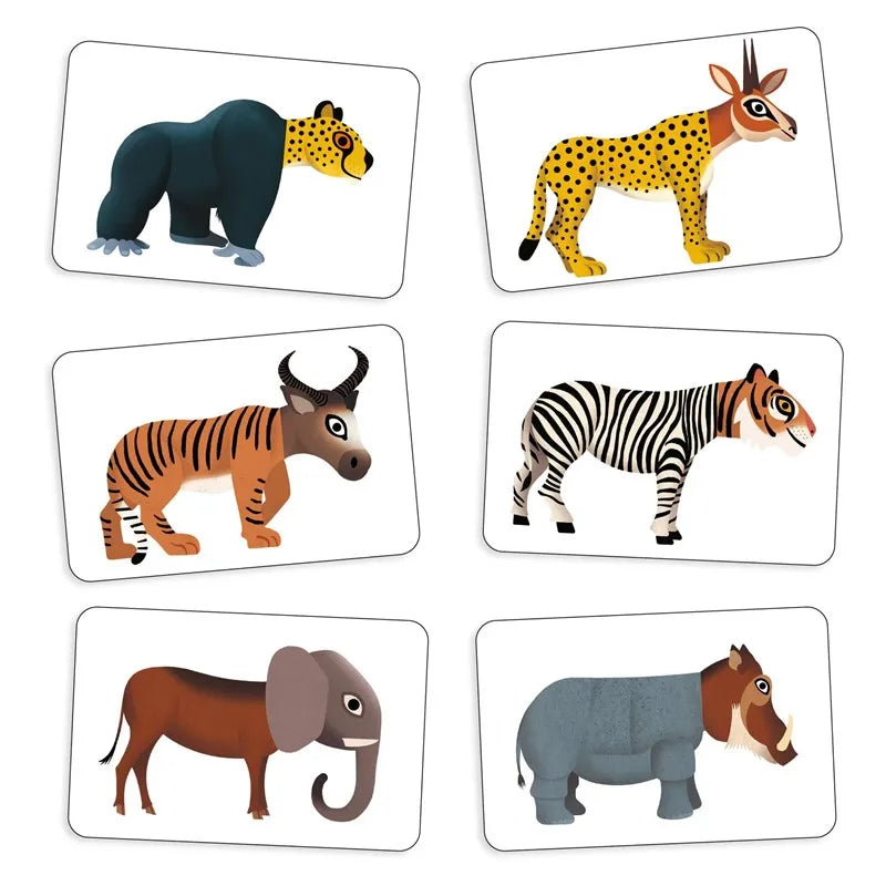 Anijumble – juego de cartas de Djeco | De Cáscara de Nuez | atención, percepción visual y velocidad de reacción
