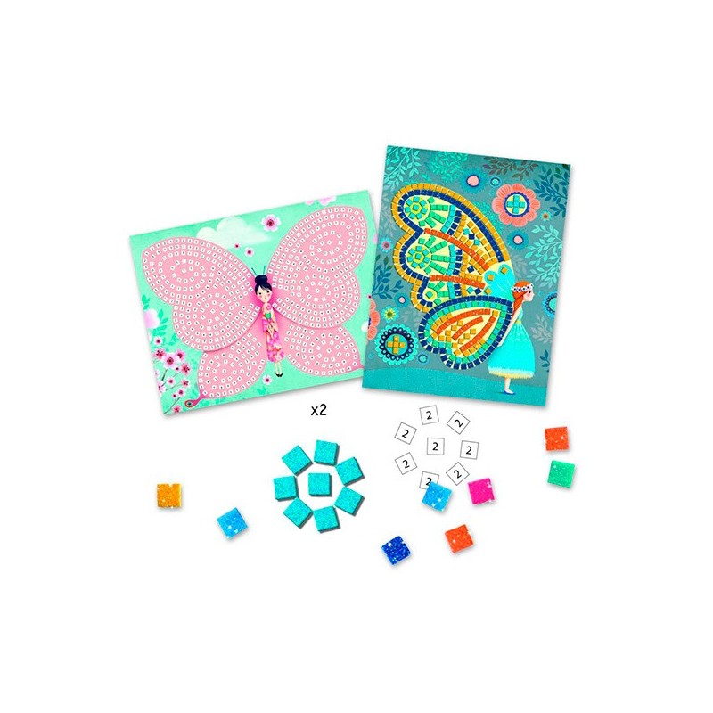 Mosaicos Mariposas de Djeco | De Cáscara de Nuez | creatividad, motricidad fina, concentración, atención