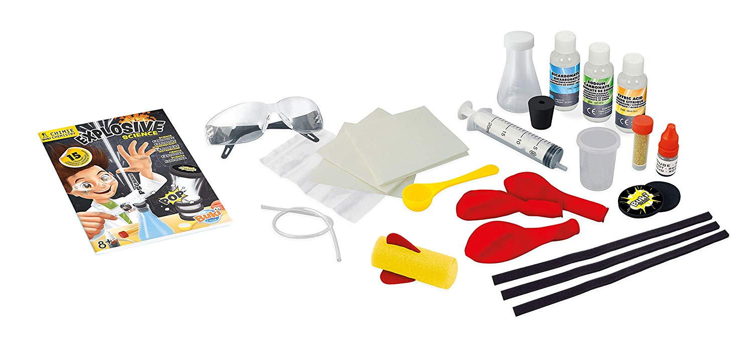 Explosive Science de Buki – Kit de experimentos científicos para niños | De Cáscara de Nuez | curiosidad científica, experimentación, pensamiento lógico, explosiones, ciencia, kit educativo
