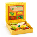 Imitación frutas y verduras para cortar de Djeco| De Cáscara de Nuez | Motricidad fina, Concentración , profesionales, estimulación cognitiva, percepción visual, coordinación ojo mano, hábitos saludables, juego simbólico
