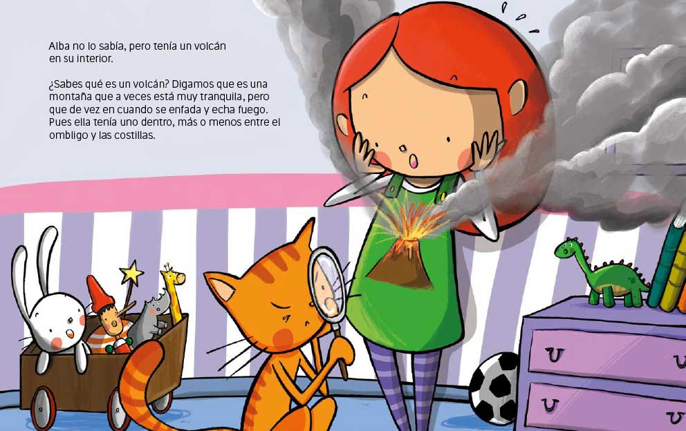 Tengo un volcán. Carambuco Ediciones | De Cáscara de Nuez | emociones, tolerancia a la frustración, autoestima, comunicación