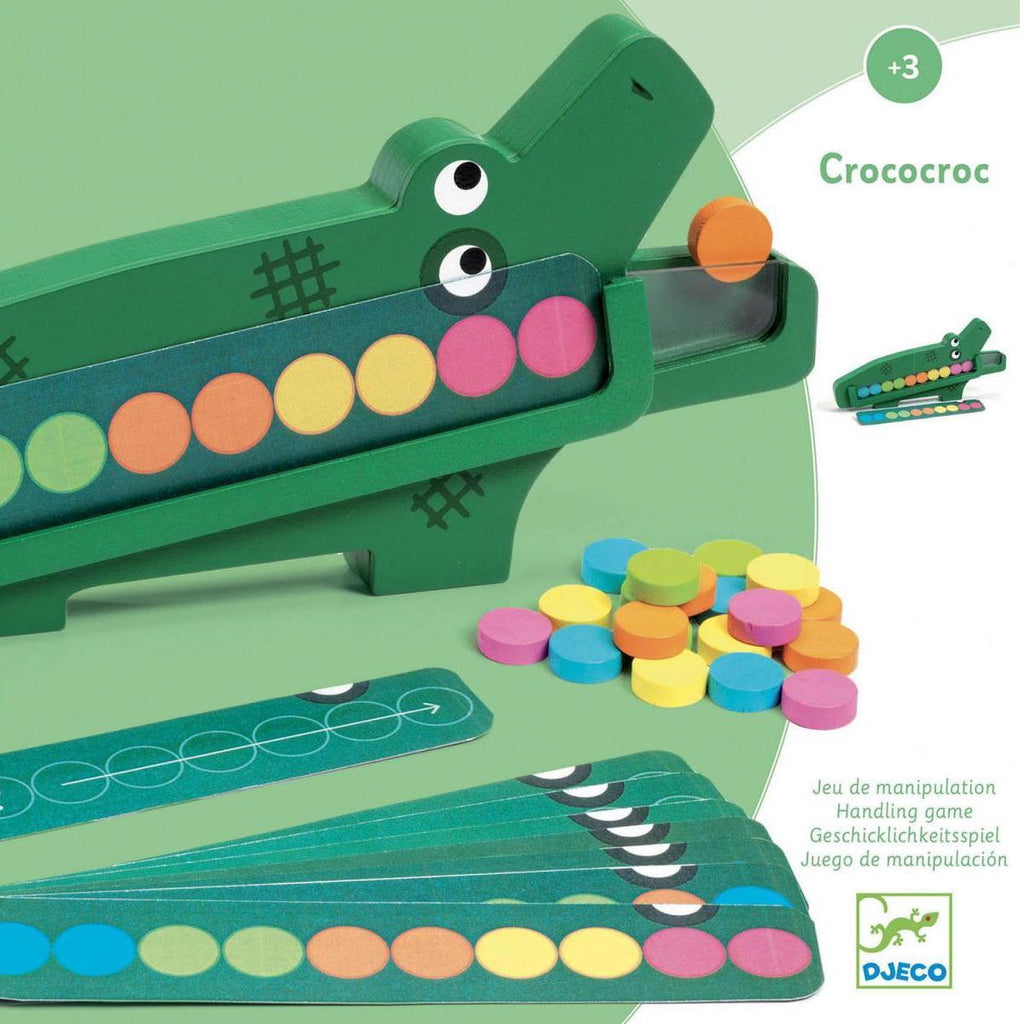 Crococroc de Djeco | De Cáscara de Nuez | motricidad fina, tolerancia a la frustración, concentración, habilidades sociales