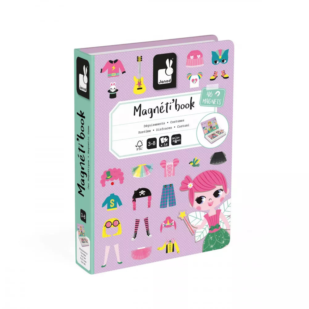 Magneti book Disfraces chicas de Janod | De Cáscara de Nuez | creatividad, autoestima, expresión emocional, igualdad