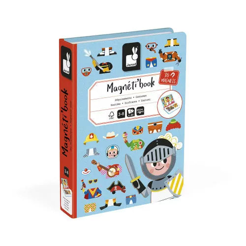 Magneti book disfraces de chicos de Janod | De Cáscara de Nuez | lenguaje, comunicación, atención, habilidades sociales, estimulación cognitiva, imaginación, creatividad, conciencia corporal 