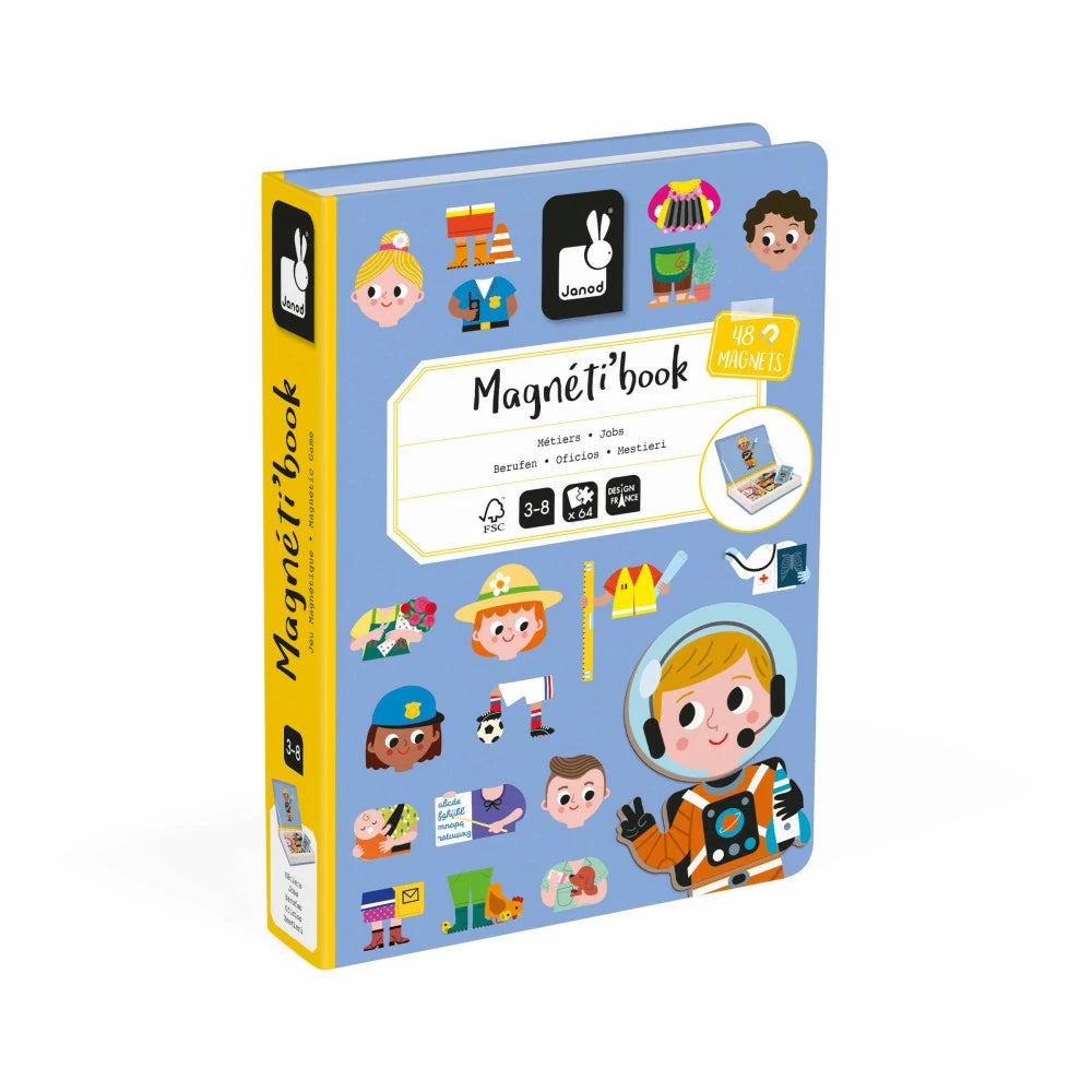 Magneti book Oficios de Janod | De Cáscara de Nuez | igualdad, respeto, lenguaje, estimulación cognitiva
