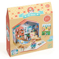 Maqueta de madera Mi House Mia de Djeco | De Cáscara de Nuez | juego simbólico, creatividad, motricidad fina, coordinación ojo-mano, concentración, montaje, juego imaginativo