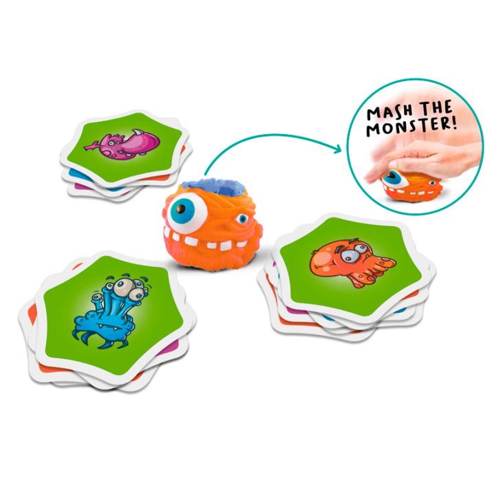 Monster Mash de FlexiQ – Juego de cartas de observación y rapidez | De Cáscara de Nuez | observación, rapidez visual, colores, formas, juego familiar, juego de cartas
