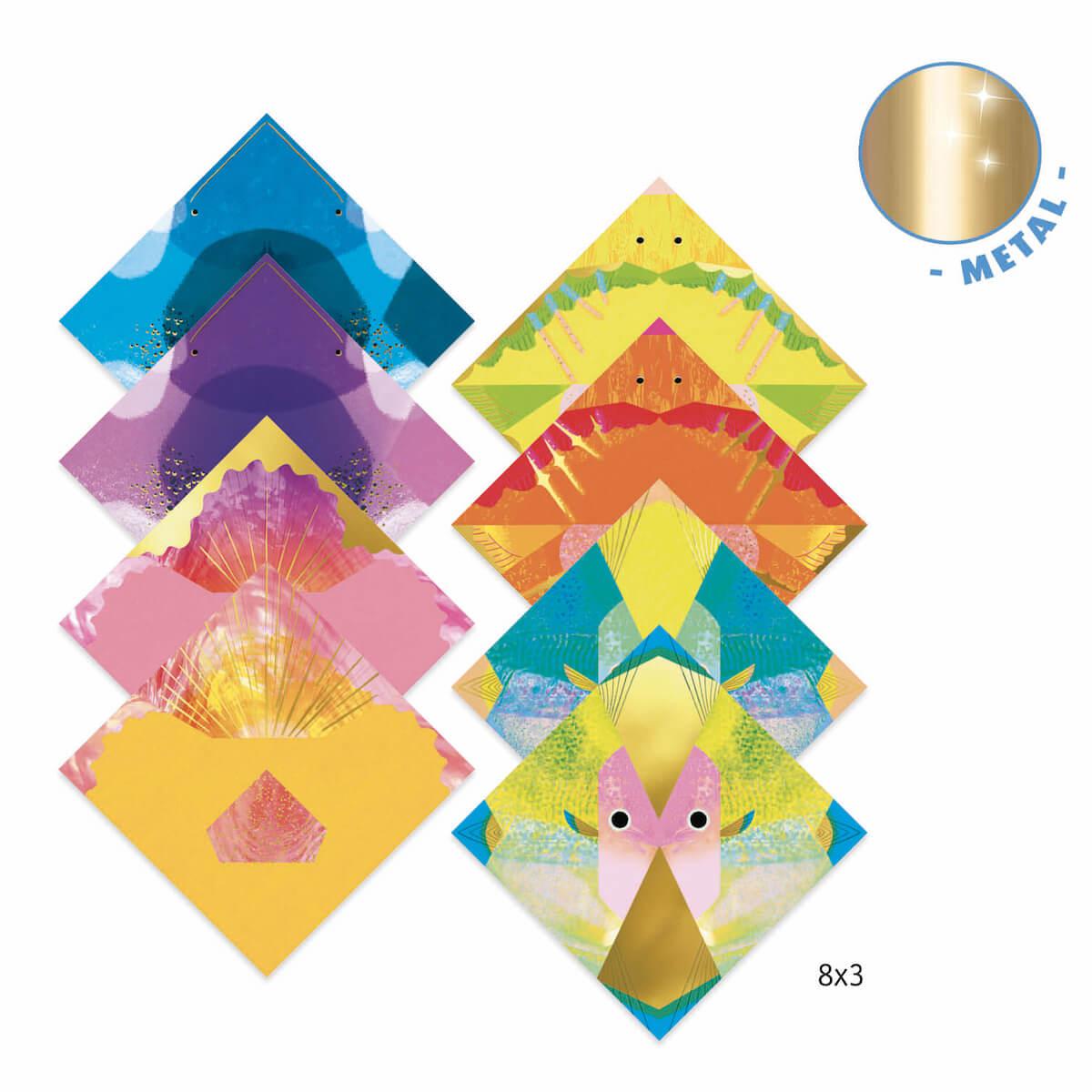 Origamis de animales marinos de Djeco|De Cáscara de Nuez | motricidad, manualidades, destreza,  creatividad, , atención, concentración, decoración.