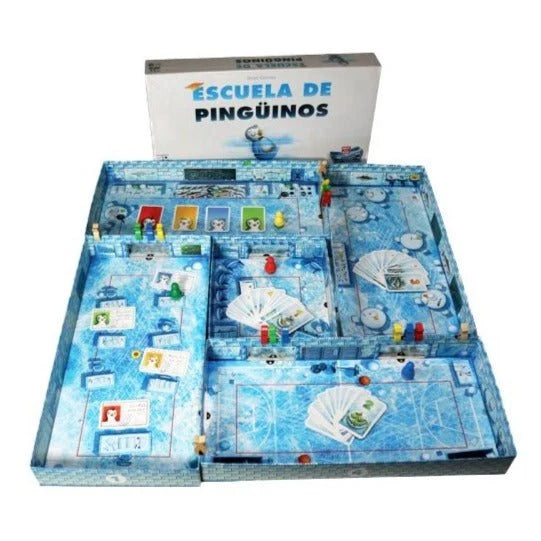 Escuela de Pingüinos | De Cáscara de Nuez | habilidad, estrategia, coordinación ojo mano, visiopercepción y localización espacial, planificación y organización,  concentración, atención, profesionales,  tolerancia a la frustación, control de impulsos,  toma de decisiones, motricidad fina.