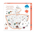 Poncho de lluvia Super Héroes de Djeco| De Cáscara de Nuez| Poncho de lluvia impermeable con ilustraciones de superhéroes de Djeco, capa infantil con capucha ajustable para niños de 5 a 7 años